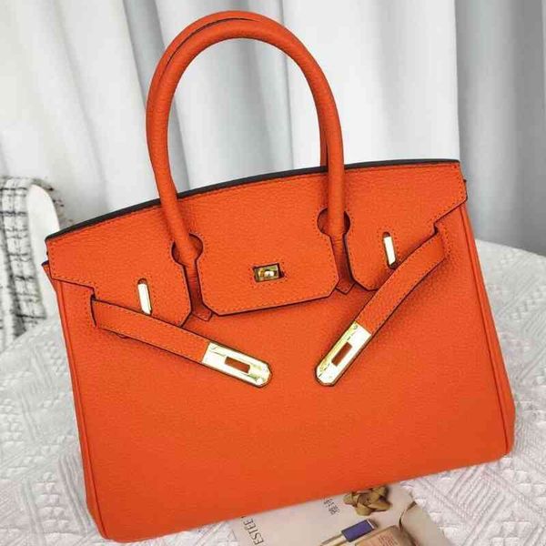 

herme bags bag hand bag 2022 new fashion trend classic lychee pattern leather women's one shoulder messenger
