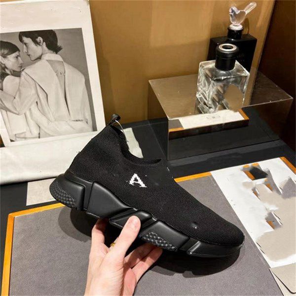 

fashion shoes & accessories boots balencaigaity men's women's autumn and winter leather alphabet socks boots d-04, Black