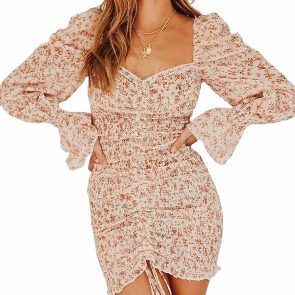 

casual dresses 2021 spring women floral print sashes shirt dress beach ladies loose short boho mini girls high waist streetwear n7ll#, Black;gray