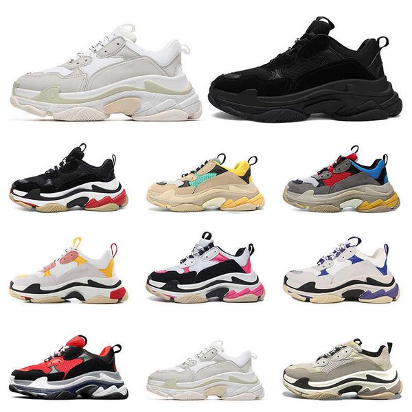 

shoes new triple s men women fashion casual shoes vintage sneakers black white grey purple pink mens tennis trainers jogging wa''