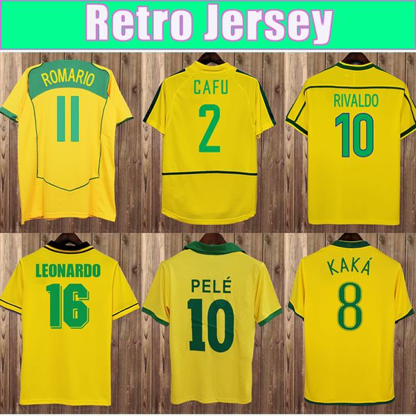 

1998 dunga retro mens soccer jerseys 1994 romario pele ronaldinho rivaldo careca leonardo r. carlos fabiano d. alves home away football shir, Black;yellow