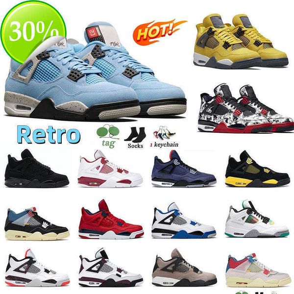 

basketball shoes jumpman 4 4s men women sneaker military black cat fire re