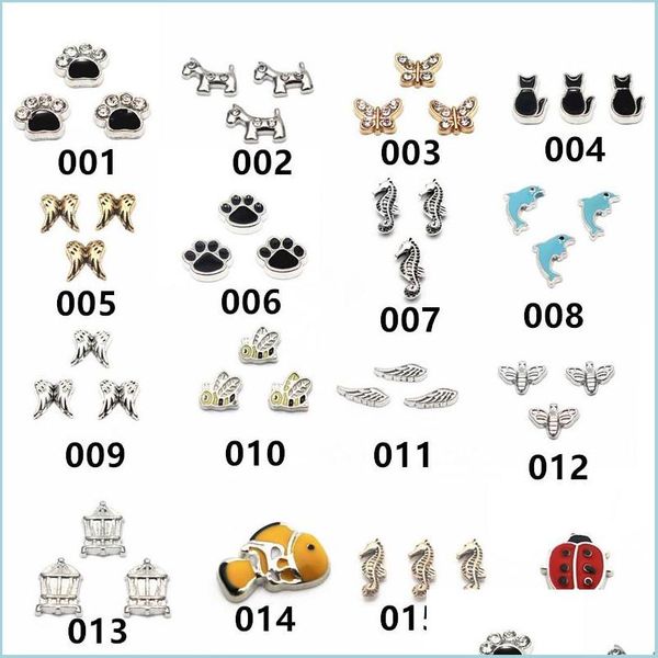 

charms wholesale mix 50pcs/lot floating charm for memory charms lockets diy jewelry drop delivery 2021 findings components jewelshops dhte4, Bronze;silver