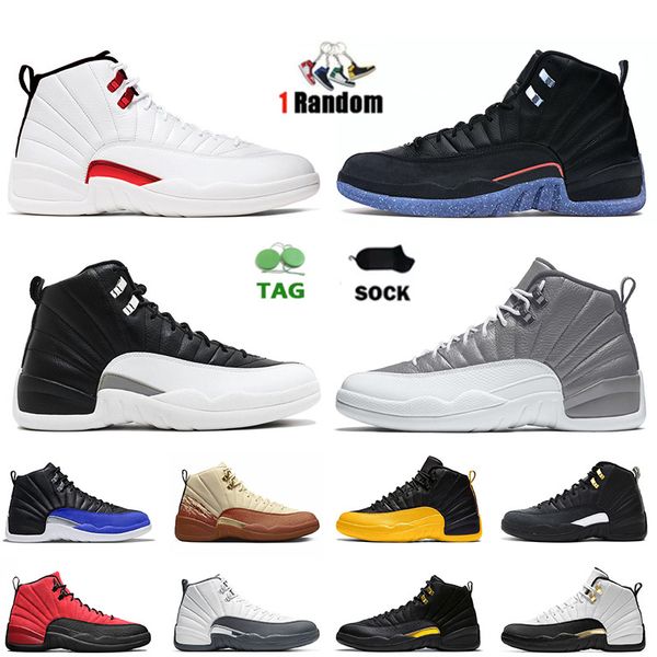 

original og mens womens 12s basketball shoes jumpman 12 playoff twist stealth black taxi reverse flu game university gold low easter j12s sn