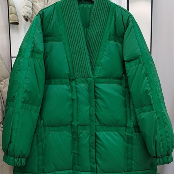 

womens down parkas women vneck down jacket white duck down jackets winter warm coats and parkas female outwear 220914, Black