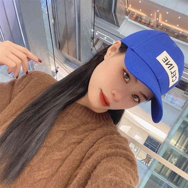 

caps celins designer european ball station women's summer sailin cap fashion embroidery outdoor versatile baseball cap sunscreen hat a7, Blue;gray