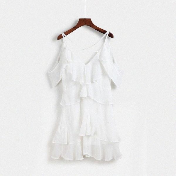 

casual dresses summer stylish v-neck sleeves mini dress white chiffon for cute girls 37mz#, Black;gray