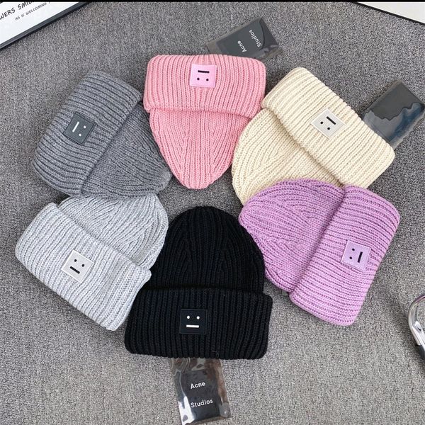 

winter hat designer beanie winter knitted wool hat thickened mask tassel, Blue;gray