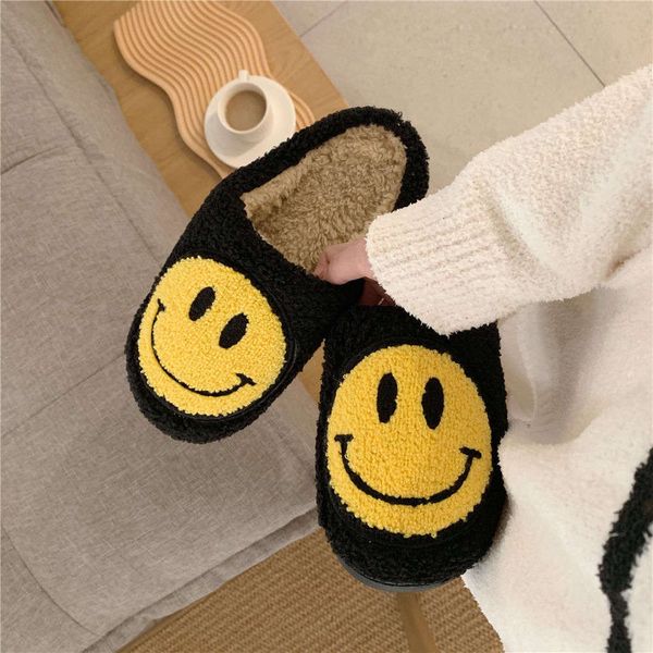

slippers women's cotton slippers autumn and winter indoor home fashion cute cartoon couple antiskid cotton shoes, Black