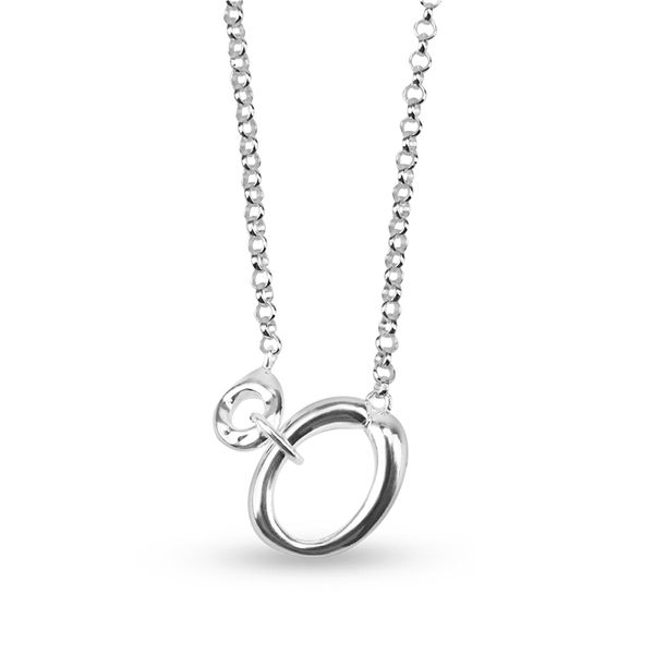 

fashion necklace s925 sterling silver necklace for women simple interlocking pendant high jewelry birthday party gift accessories