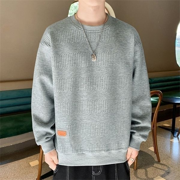 

mens hoodies sweatshirts autumn winter crew sweatshirt men fashion clothing long sleeve shirts warm fleece sweatshirt casual clothes men 220, Black