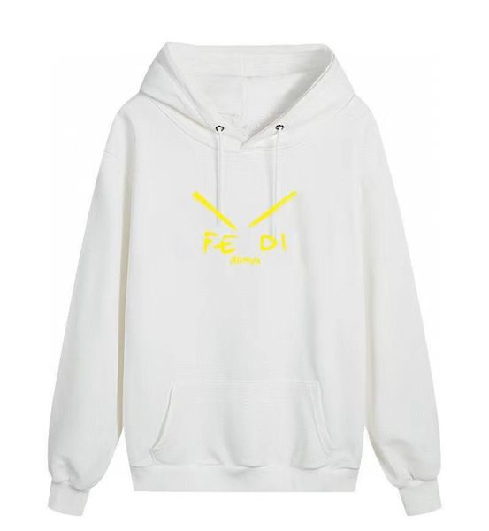 

222ss designer fedi hoodie oversized vintage luxe mens woman fashion spring autumn new double ff printed couple pure cotton black white fend