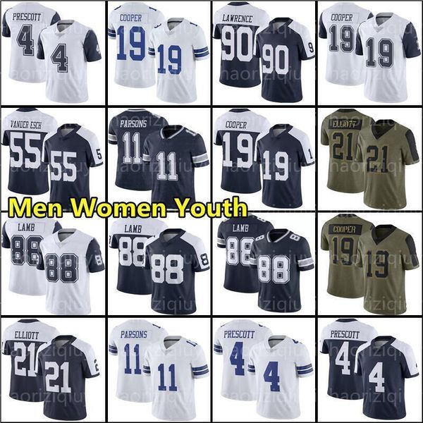 

jersey 88 ceedee lamb football''nfl''jerseys 11 micah parsons trevon diggs 4 dak prescott ezekiel elliott leighton vande, Black;red