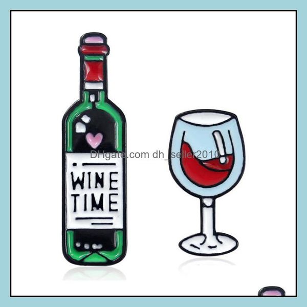 

pins brooches customized brooch wine bottle cup enamel pin women me custom jewelry accessories letter alloy hard brooches 1182 d3 dr dhlvu, Gray