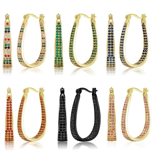 

2022 sell ins ear cuff sparkling luxury jewelry 18k gold fill pave white sapphire cz diamond gemstones party u style women wedding clip earr, Silver