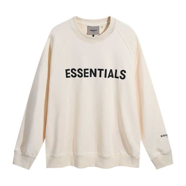 

es men's hoodies sweatshirts hoodie dhstreetwears 1977 autumn sweater round collar male essentials high street trend loose lovers ameri, Black