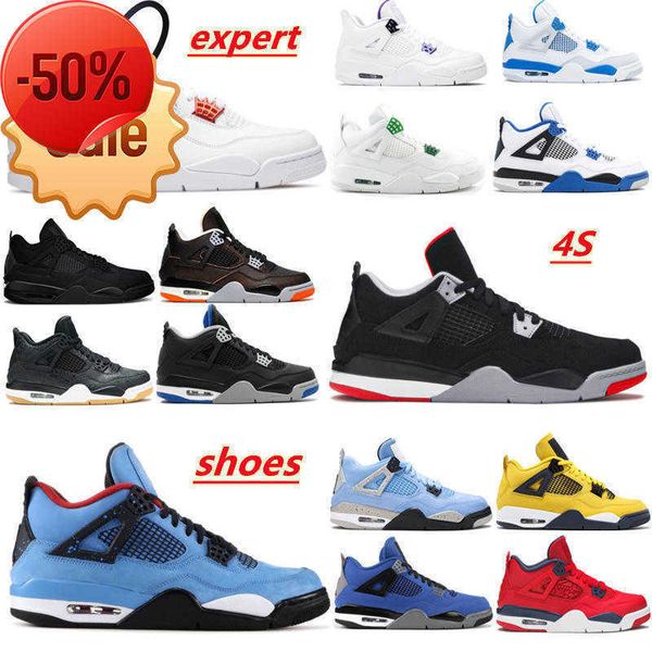 

2022 basketball shoes university blue 4 4s mens cream sail lightnings red thunder white oreo bred taupe haze off noir what the black cement