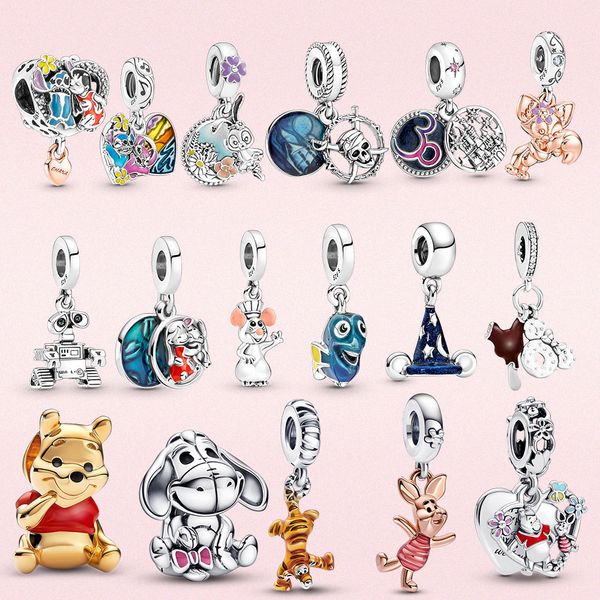 

s925 silver charms beads original fit pandora bracelet pendant designer jewelry, Bronze;silver