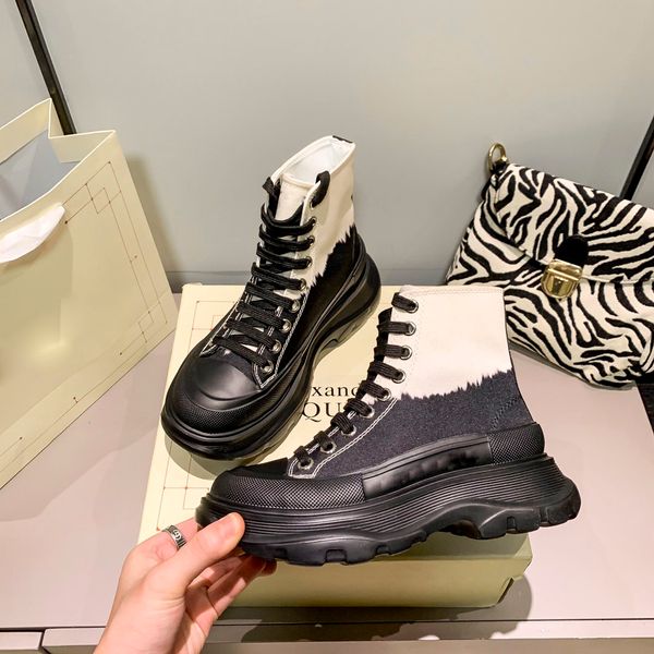 

women's fashion brand designer boots trendy all-match dating shopping nylon rubber outsole comfortable booties, Black