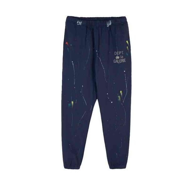 

fashion designer galleryes pants splash ink graffiti color printed youth street trendy brand guard, Black