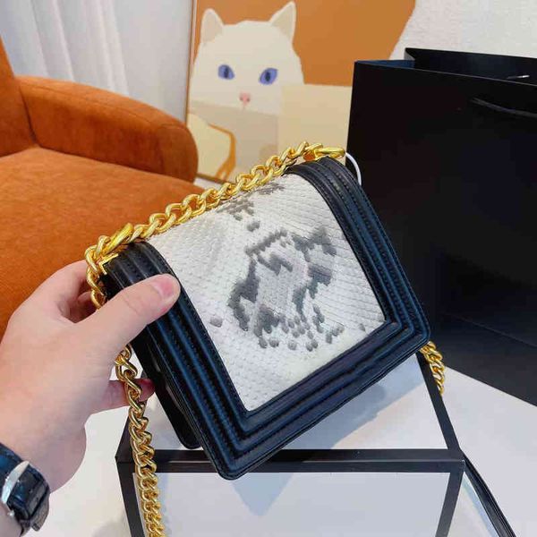 

luxury crossbody bags shoulder bags women square classic flap wallet women's snake pattern leather designer chain mobile phone handbags
