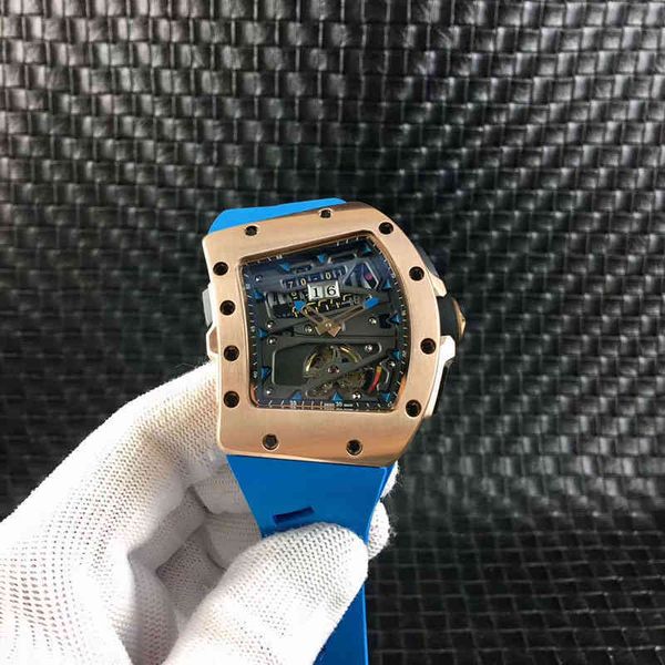 

screws luxury mens mechanical watch richa milles business leisure rm70-01 fully automatic mei gold case tape fashion swiss movement wristwat, Slivery;brown