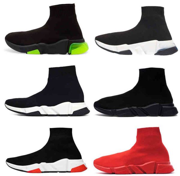 

brand casual shoes one foot sports air cushion men's and women's high socks knitted boots shoes, Black