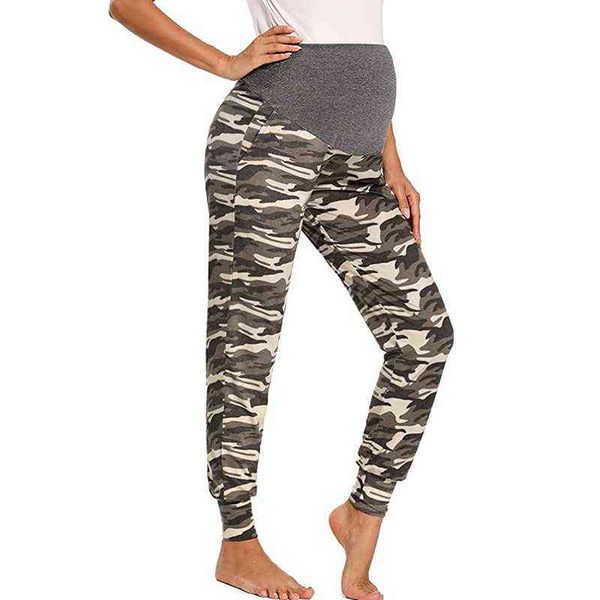 

sleep lounge & maternity leopard camouflage pants women c j220823, White
