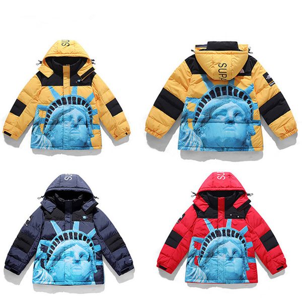 

designer mens clothes winter down jackets parkas hooded parka down coat brand keep warm puffer jacket for men women zipper thick thickening, Black