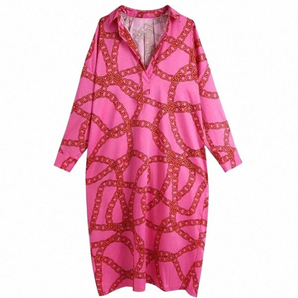 

casual dresses adherebling 2021 women vintage chain printing loose straight midi dress female chic batwing sleeve brand kimono vestido p8gr#, Black;gray