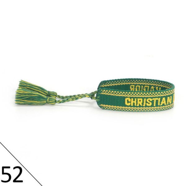 

brand fashion bracelets woven friendship for womens handmade braided luxury bracelet designers with tassel print embroidery mens jewelry ban, Golden;silver