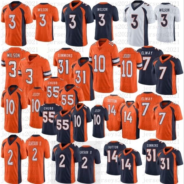 

mens women youth denvers football 3 russell wilson jersey broncoes courtland sutton 31 justin simmons jeudy surtain ii elway''nfl&, Black;red