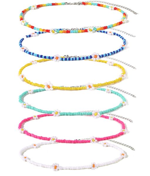 

beaded strands l choker necklaces for women vsco boho handmade flower necklace cherry cute teen girls beach set drop delive ffshop2001 amgzy, Black