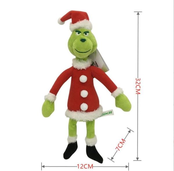 

30cm grinch children toys holiday gift wholesale christmas geek plush animal dolls 18