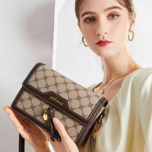 

fashion shoulder bag women's bag printed small square classic cross luxury leather purses outlet