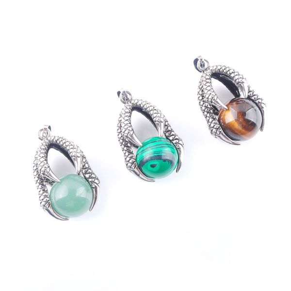 

natural quartz dragon claw chakra stone pendant women jewelry diy necklace friends gifts bn310, Silver