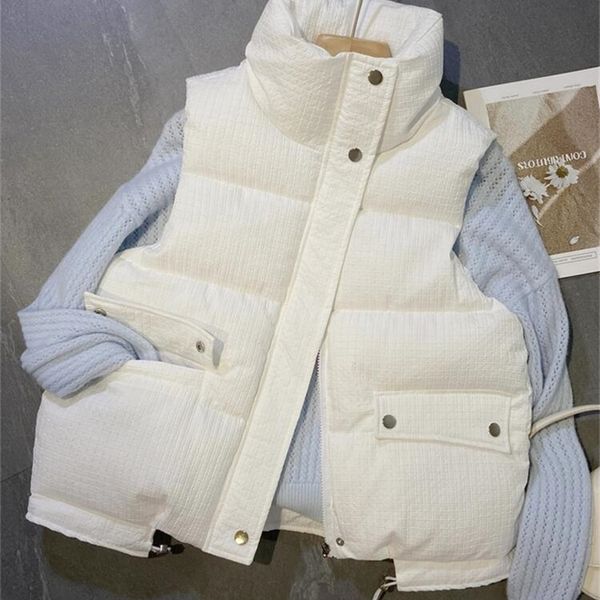 

womens down parkas duck down vest women winter white feather waistcoat 220914, Black