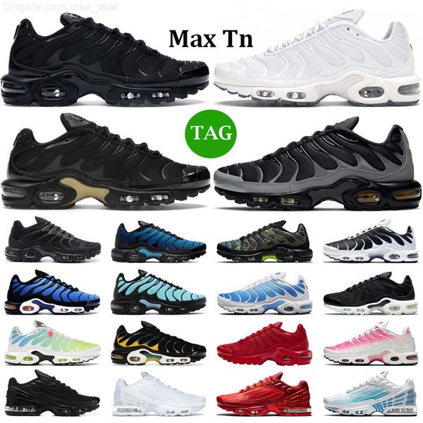 

running shoes mens trainer outdoor sneakers triple black white hyper blue wolf grey pink fade silver red ale tn plus 3 tn 3 men women