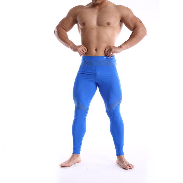 

men's pants men yoga sheer mesh patchwork workout sports trousers fashion casual breathable mid waist leggings fitness skinny, Black