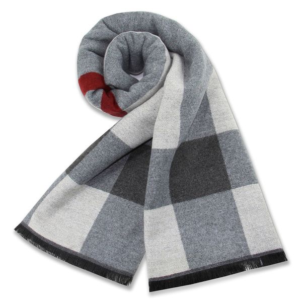 

scarves fashion designer casual winter men s cashmere scarf luxury brand neckerchief male long shawl outdoor warm wool wraps man 220913, Blue;gray