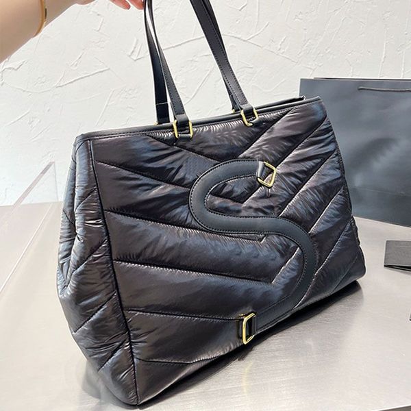 

crossbody bag women shoulder bags padded tote large capacity wadding shopping bags plain real leather lady handbags internal zipper travel h