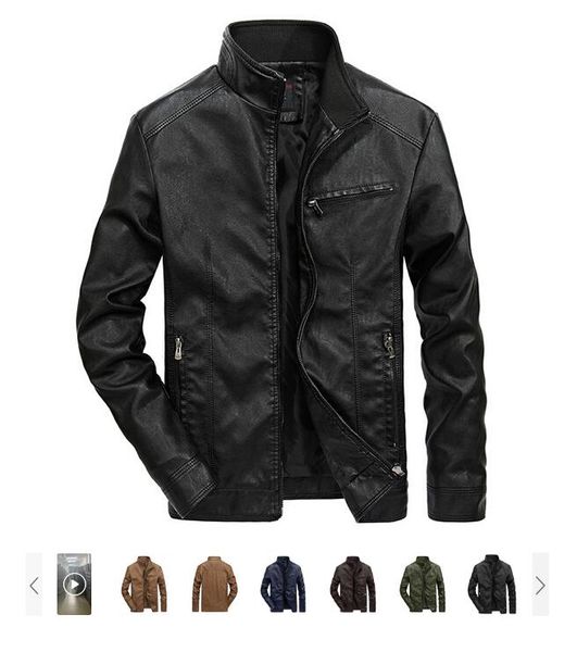 

mens pu leather jackets coats motorcycle standing collar male plus faux leather jacket men clothes mmhbl13llh02, Black