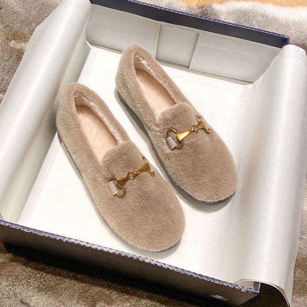 

boots shoes white for women to wear in winter with thick soles and cashmere net red mink plush pea cotton large women's, Black