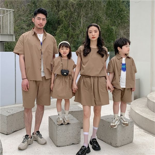 

family matching outfits summer family matching sets mother and baby girl matching outfit father mom and daughter son clothes fashion childre, Blue