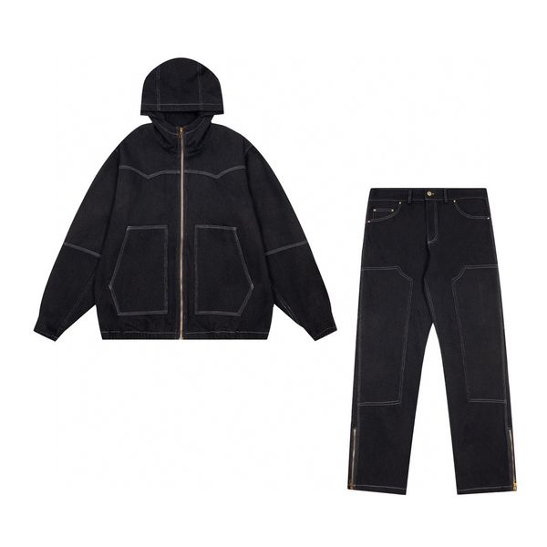 

men's plus size outerwear & coats sizehoodies hoodies suit hooded casual fashion color stripe printing asian size wild breathable long, Black;brown