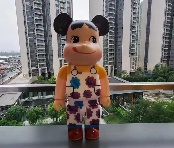 

new 400% bearbrick action & toy figures 28cm milky girl with flower skirt limited collection fashion accessories medicom toys