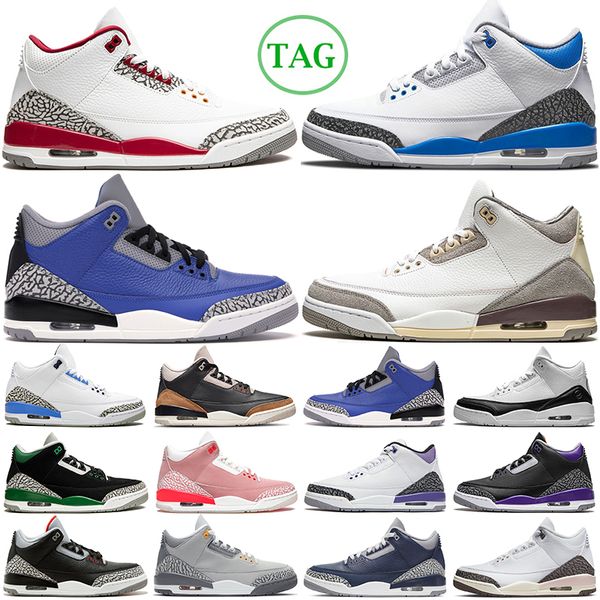 

3 3s mens basketball shoes a ma maniere muslin pine green racer blue cardinal red 2022 desert elephant men women trainers outdoor sports