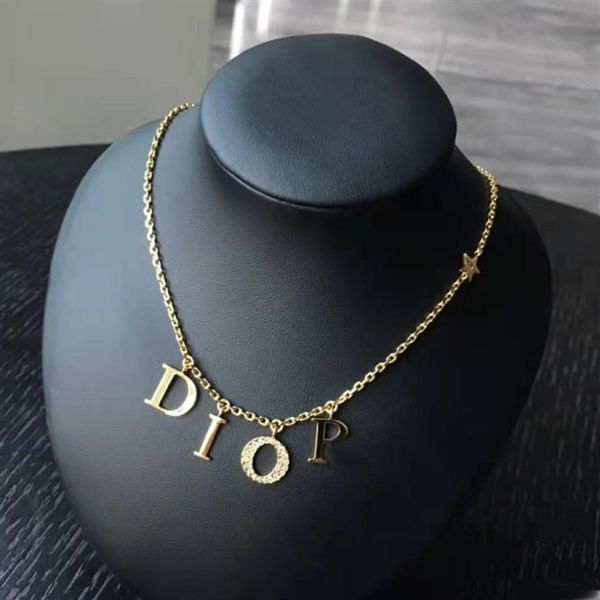 

fashion designer necklace letter pendant gold chain necklace bracelet for mens and women party lovers gift jewelry with box2883, Silver