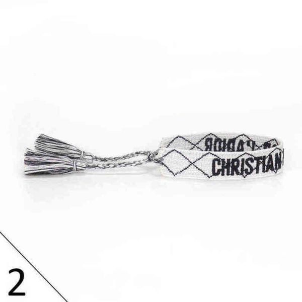 

luxury brand braided bracelet adjustable woven friendship bangle for womens mens designer letter embroidery rope bracelets jewelry gift code, Golden;silver