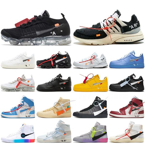 

2023 men's and women's off running shoes mca white black mac silver three black green gner presto 2.0 chaussures